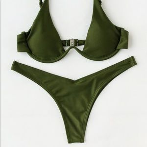 Army green bikini